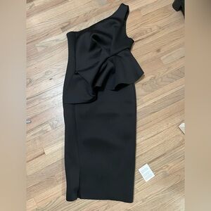 New midi black dress with tags